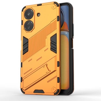 Протиударний чохол Punk Armor з підставкою на Xiaomi Redmi 13C 4G Global/Poco C65 - помаранчевий