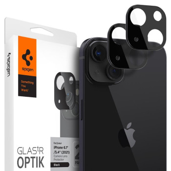 Комплект защитных стекол 2шт на камеру Spigen Optik.Tr Camera Lens для iPhone 13 Mini/13 - Black