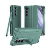 Противоударный чехол Diamond Case-film Integral Hinge Shockproof для Samsung Galaxy  Fold 6 5G - зеленый
