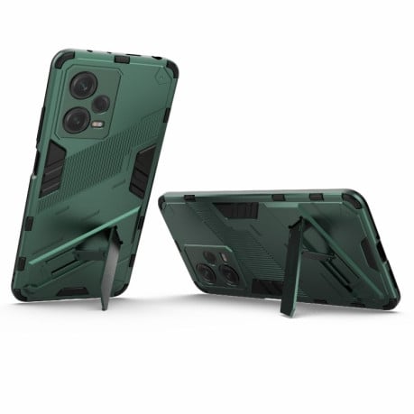 Противоударный чехол Punk Armor для Xiaomi Redmi Note 12 Pro 5G - зеленый