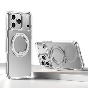 Чохол Kalebol з підставкою Rotating Magnetic та MagSafe на iPhone 17 Pro Max - сріблястий
