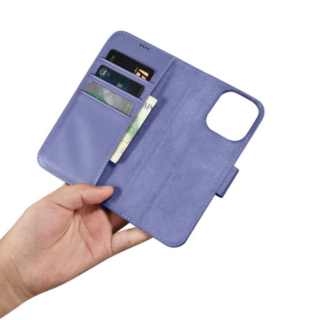 Кожаный чехол-книжка iCarer Wallet Case 2in1 для iPhone 14 Pro Max - фиолетовый