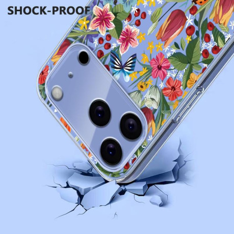 Чехол Flower Pattern Painted для iPhone 17 Pro Max - разноцветный