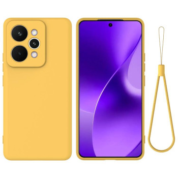 Силиконовый чехол Solid Color Liquid Silicone на Realme 15 Pro 5G — жёлтый