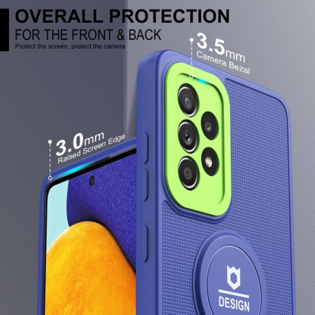 Противоударный чехол Small Tail Holder для Samsung Galaxy A53 5G - сине-зеленый