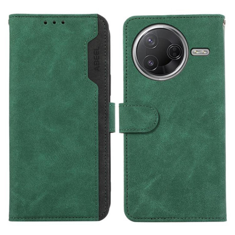 Чехол-книжка ABEEL Color Block Magnetic RFID Leather на Xiaomi Poco F7 Pro / F7 Ultra Global - зеленый