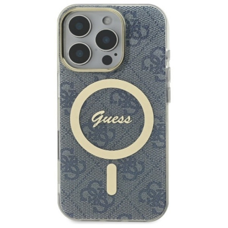 Оригінальний чохол Guess IML 4G MagSafe для iPhone 16 Pro - Blue