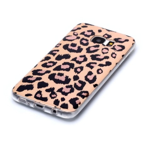 Противоударный чехол Plating Marble для Samsung Galaxy S7 edge - леопардовый