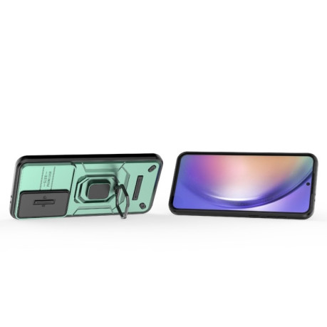 Протиударний чохол Sliding Camshield  для Samsung Galaxy A56 5G - зелений