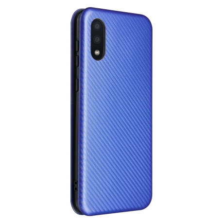 Чохол-книжка Carbon Fiber Texture Samsung Galaxy A02 / M02 - синій