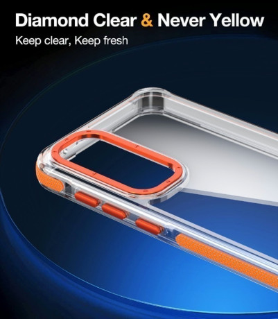 Чехол Dual-Color Clear Acrylic Hybrid для Samsung Galaxy A55 5G - прозрачный