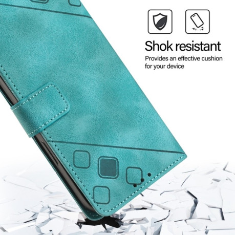 Чохол-книжка Skin-feel Embossed для Xiaomi Poco F6 5G - зелений