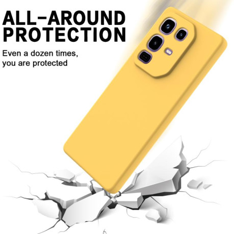 Силиконовый чехол Solid Color Liquid Silicone на Infinix Note 50 4G / 50 Pro 4G - желтый