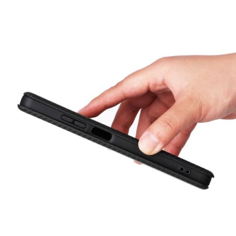 Чехол-книжка Carbon Fiber Texture на OPPO A5 5G/4G Global - черный