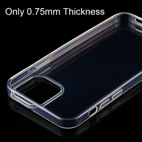 Ультратонкий силиконовый чехол 0.75mm на iPhone 12/12 Pro - прозрачный