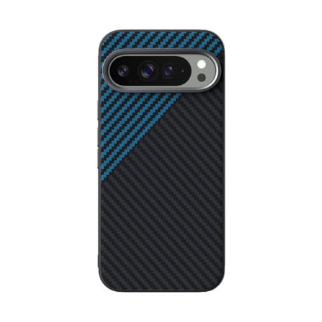 Карбоновий чохол ABEEL C Carbon Fiber Series фактура 6D Micro Relief з MagSafe на Google Pixel 10 Pro XL - чорно-синій
