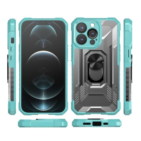 Чохол протиударний Clear Matte with Holder для iPhone 13 Pro - зелений