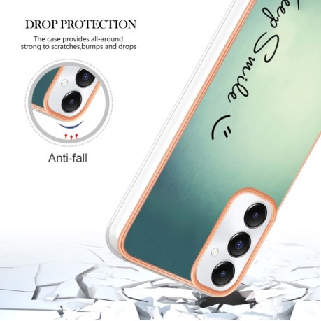 Противоударный чехол Electroplating IMD для Samsung Galaxy A05s - Smile