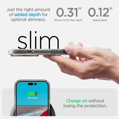 Оригінальний чохол Spigen Ultra Hybrid для iPhone 14 Pro Max - Crystal Clear