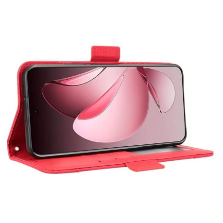 Чехол-книжка Skin Feel Calf на OPPO Reno13 Pro 5G Global - красный