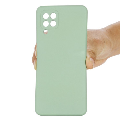 Силиконовый чехол Solid Color Liquid Silicone на Samsung Galaxy M32/A22 4G - зеленый