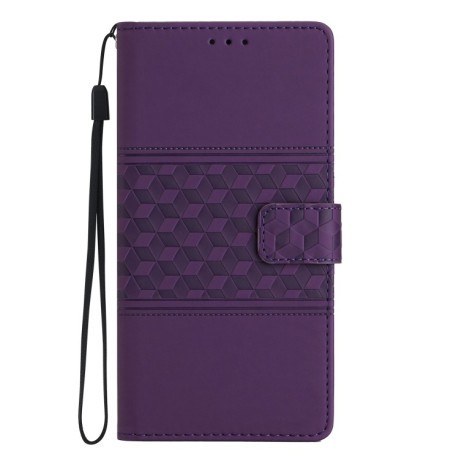 Чохол-книжка Diamond Embossed Skin Feel для Xiaomi Redmi Note 14 4G - фіолетовий