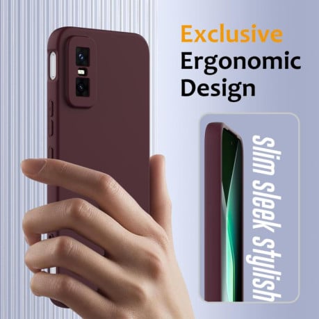 Силиконовый чехол Shockproof Silicone с Magsafe на Infinix GT 30 Pro - коричневый