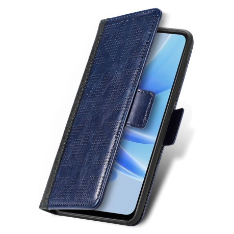 Чехол-книжка Grid Leather для OPPO A17 - синий
