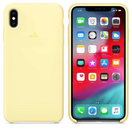 Силиконовый чехол Silicone Case Mellow Yellow на iPhone Xs Max