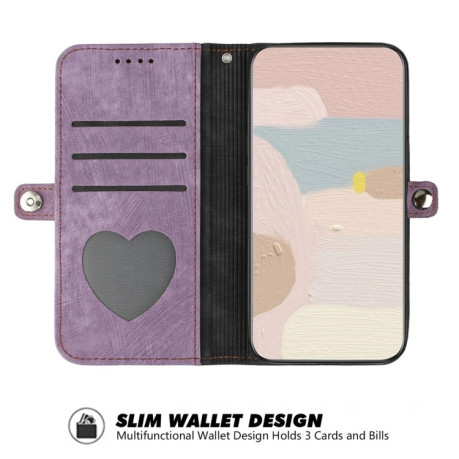 Чехол-книжка Side Buckle Double Fold Hand Strap Leather для Xiaomi Redmi Note 14 5G/Poco M7 Pro 5G - фиолетовый