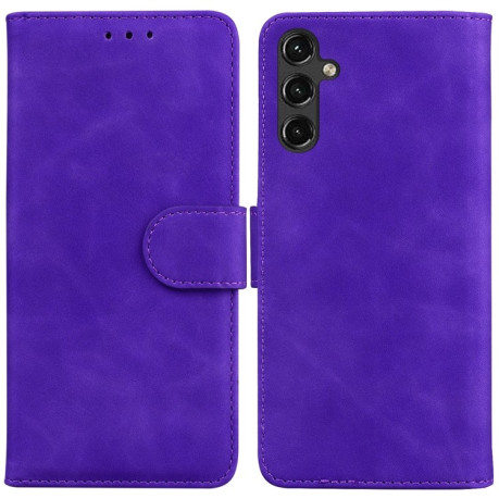 Чехол-книжка Skin Feel Pure Color для Samsung Galaxy A14 5G - фиолетовый