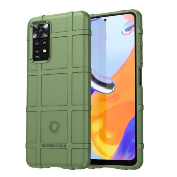 Противоударный чехол Rugged Shield для Xiaomi Redmi Note 12 Pro 4G/11 Pro Global(4G/5G)/11E Pro - зеленый