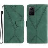 Чехол-книжка Stitching Embossed для Xiaomi Redmi Note 12S - зеленый