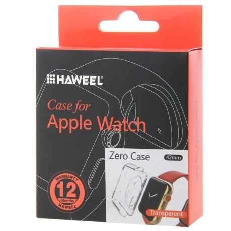 Прозорий TPU Чохол Haweel Slim Series для Apple Watch 42 mm