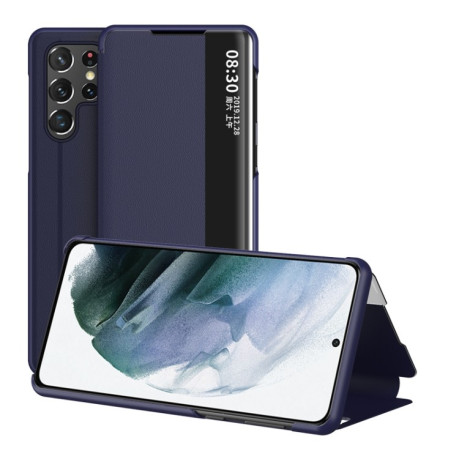 Чехол-книжка Window View Leather для Samsung Galaxy S22 Ultra 5G - синий