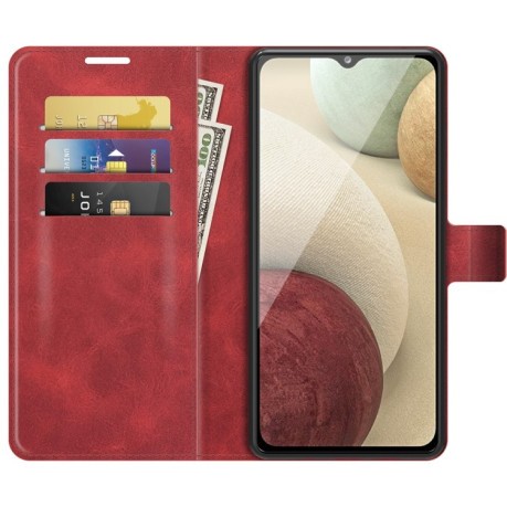 Чохол-книжка Retro Calf Pattern Buckle для Samsung Galaxy M32/A22 4G - червоний
