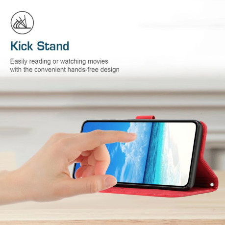 Чохол-книжка Retro Skin Feel Amile на Motorola Edge 60 Fusion - червоний