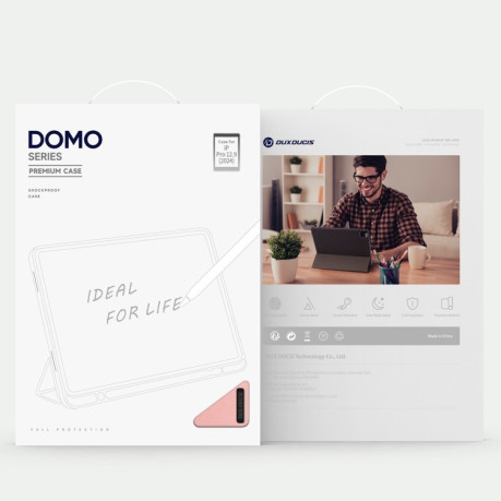 Чехол-книжка DUX DUCIS Domo Series для iPad Pro 13 2024 - розовый