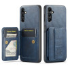Шкіряний чохол Fierre Shann Retro Oil Wax для Samsung Galaxy A55 5G - синій