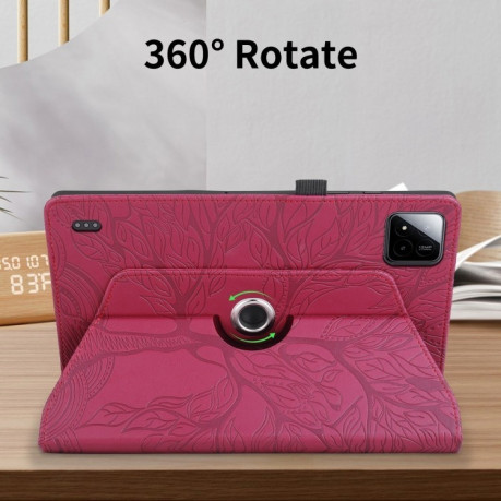Чехол-книжка Tree Life Embossed Rotation Leather для Xiaomi Pad 7 / 7 Pro - красный