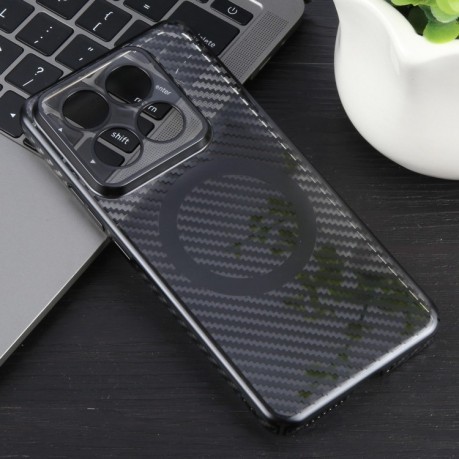 Противоударный чехол 6D Gold Plated Magsafe на Xiaomi 14 Pro - Starry Black