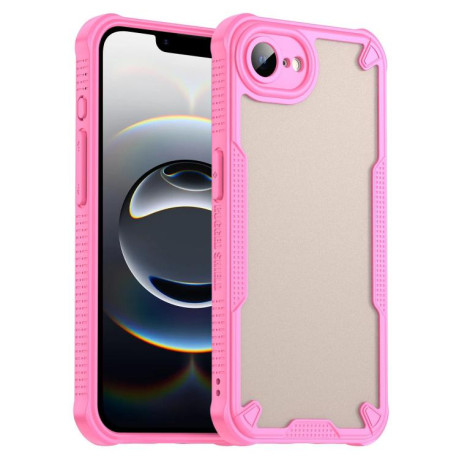 Противоударный чехол Armor Glaze PC Hybrid для iPhone 16e - розовый