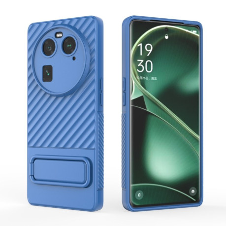 Протиударний чохол Texture Wavy для OPPO Find X6 5G - синій