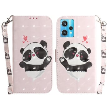 Чехол-книжка 3D Colored Horizontal для Realme 9 Pro Plus/ Realme 9 4G - Heart Panda