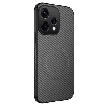 Магнітний чохол Wanlonfeng серії TQ з текстурою карбону на OPPO Reno15 5G Global — сірий