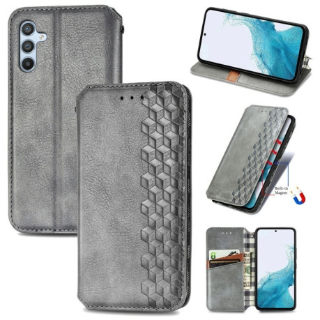 Чехол-книжка Cubic Grid для Samsung Galaxy A36 5G - серый