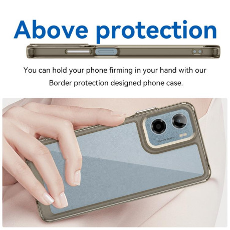 Противоударный чохол Colorful Acrylic Series для Motorola Moto E15 - серый