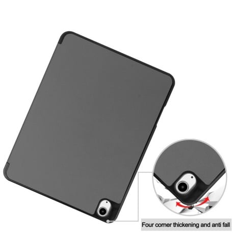 Чехол-книжка Custer Pattern Pure Color 3-Fold Holder на iPad Air 13 2024 - серый