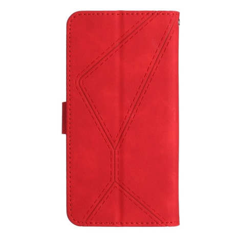 Чохол-книжка Stitching Embossed Leather на Samsung Galaxy S24 5G - червоний