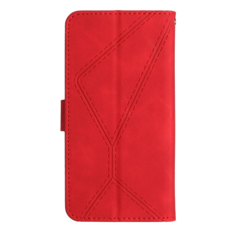Чехол-книжка Stitching Embossed Leather For Samsung Galaxy S24 Ultra 5G - красный